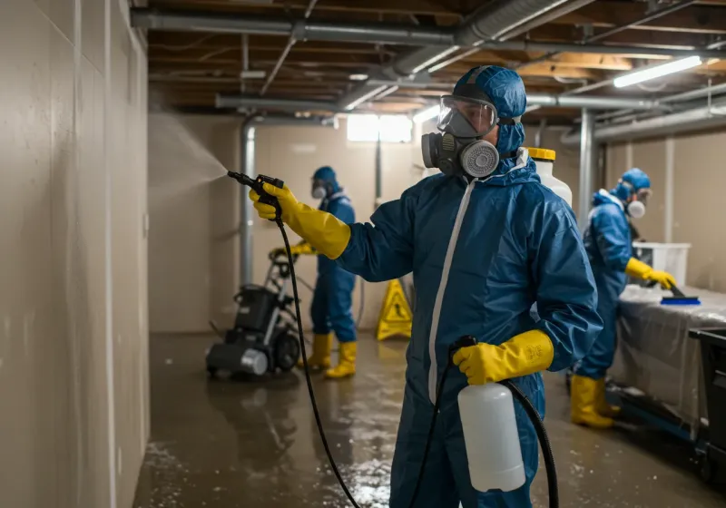 Basement Sanitization and Antimicrobial Treatment process in Frankfort, ME