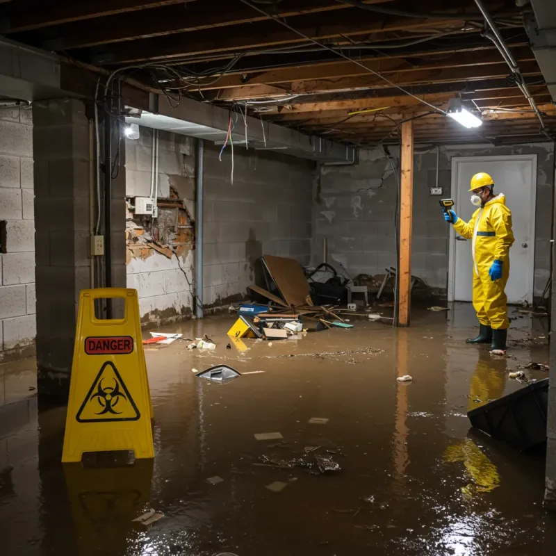 Flooded Basement Electrical Hazard in Frankfort, ME Property