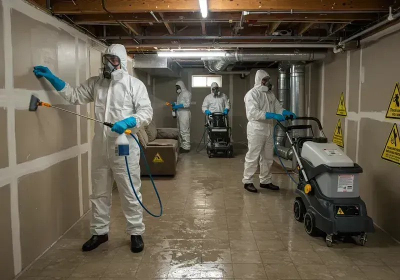 Basement Moisture Removal and Structural Drying process in Frankfort, ME